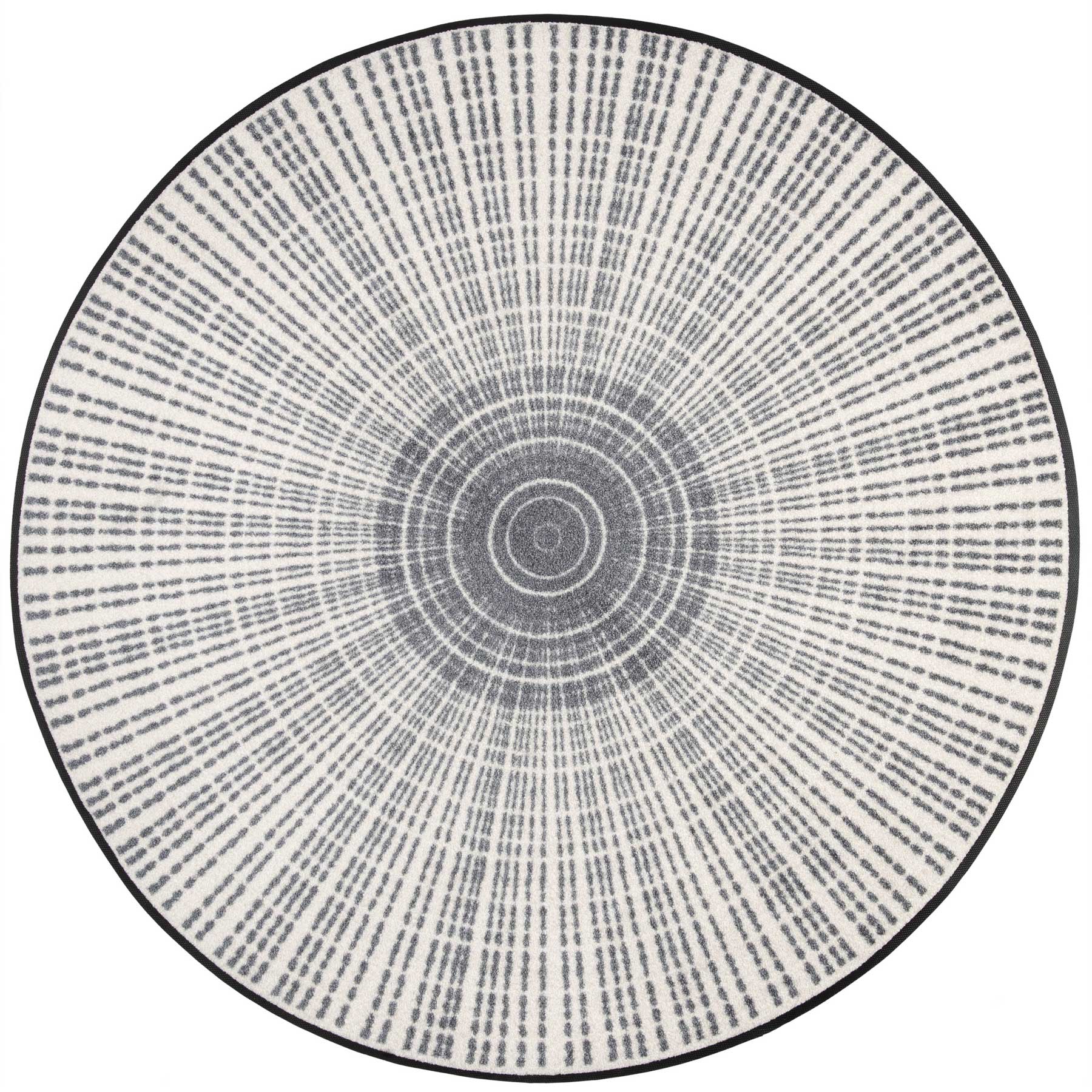 Matte rund 115x115 Cascara grey anthrazit