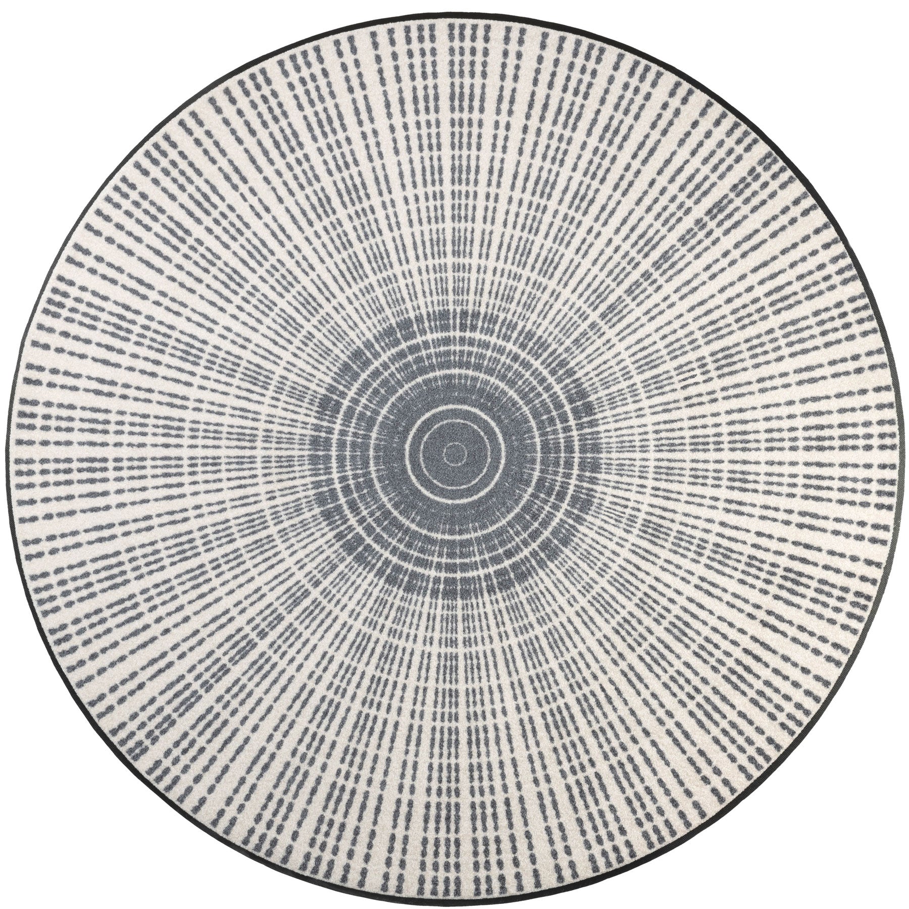 Wohnmatte 145x145 Cascara grey anthrazit rund