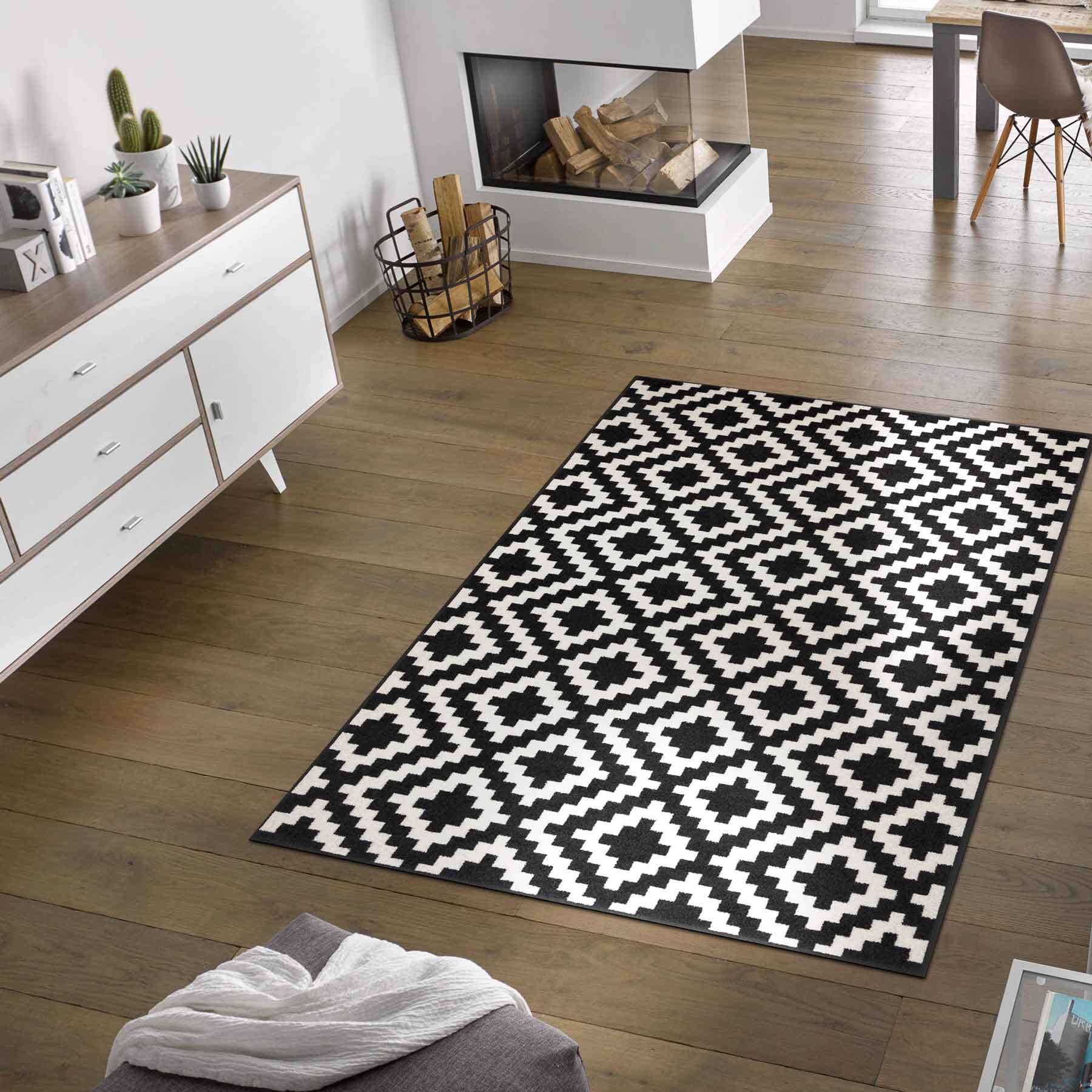 Wohnteppich 115x175 Kalmar schwarz