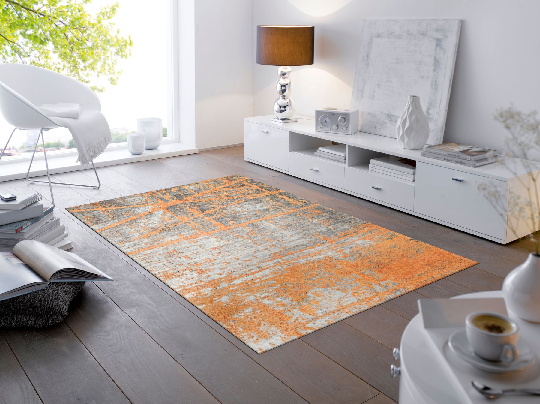 Wohnteppich 110x175 Rustic orange