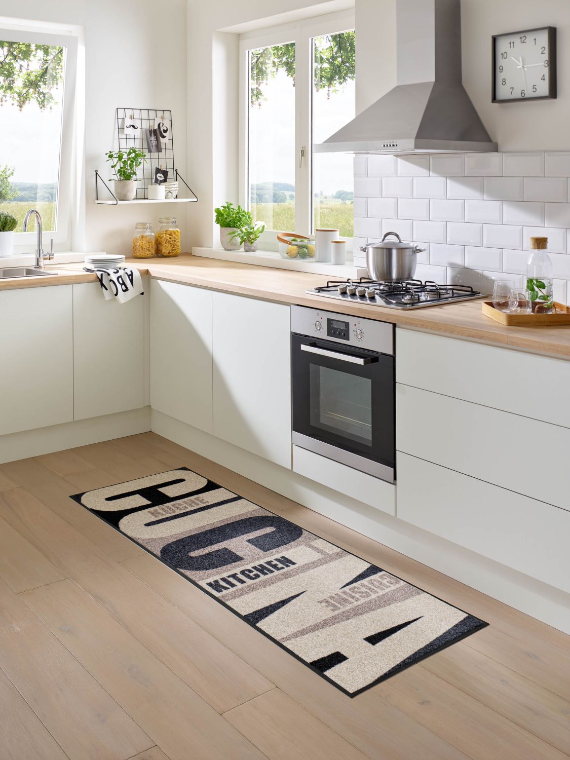 Teppichläufer 60x180 Cucina pura beige