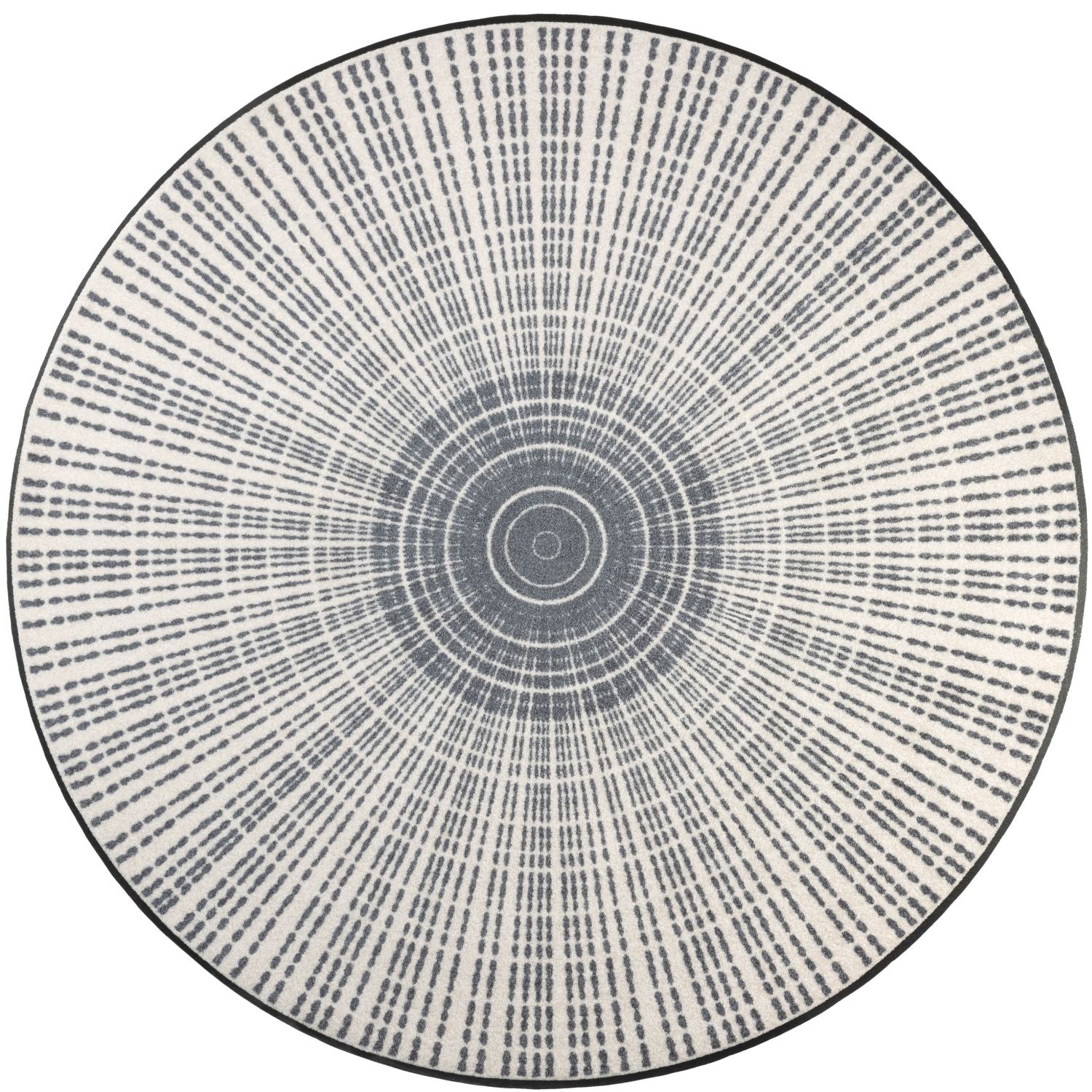 Wohnmatte 145x145 Cascara grey anthrazit rund