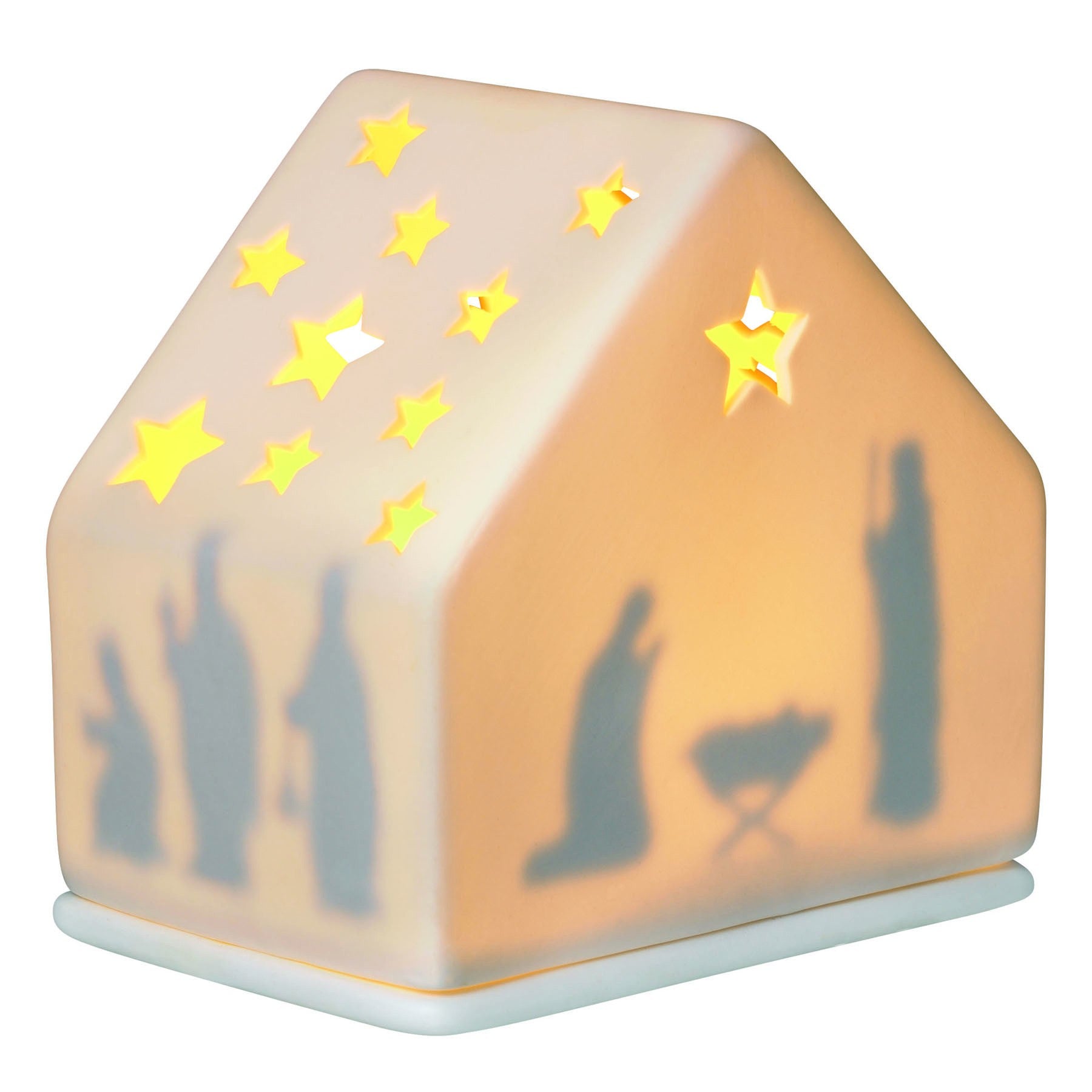 Winterzeit Lichthaus Teelichthalter Krippe