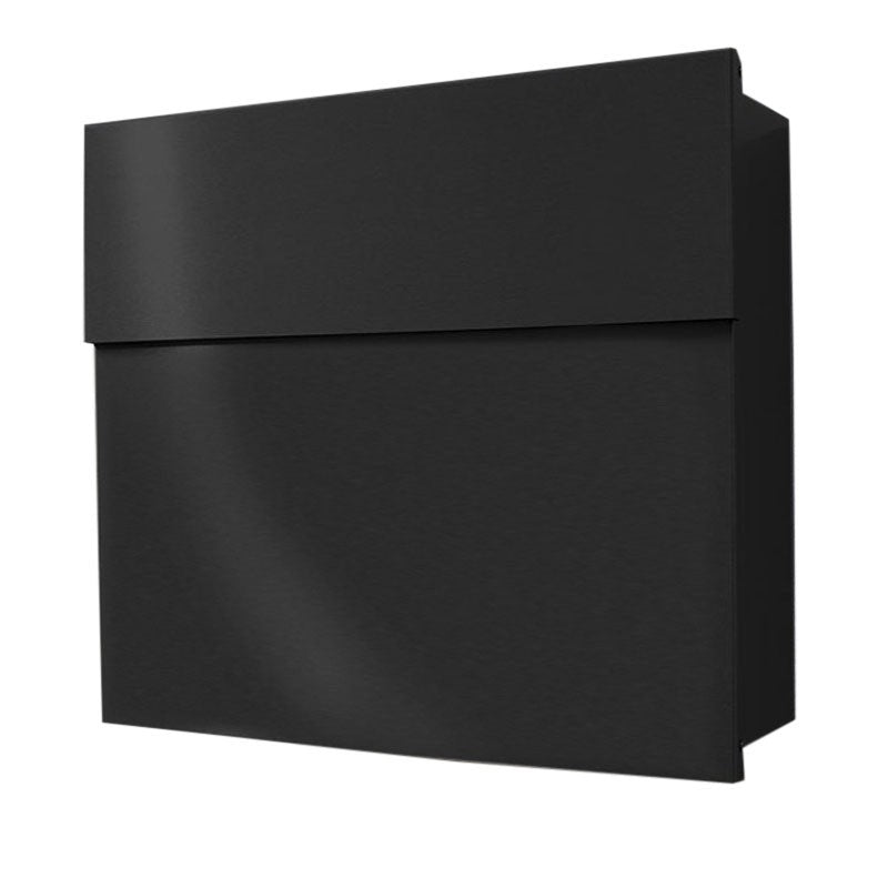 Design Briefkasten Letterman 4, verdecktes Schloss, moderner Wand-Postkasten schwarz, Geschenkidee zum Richtfest