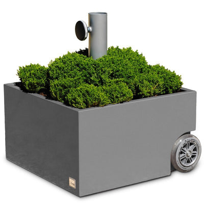 Sonnenschirmständer anthrazit rollbar & bepflanzbar | Flowerpower