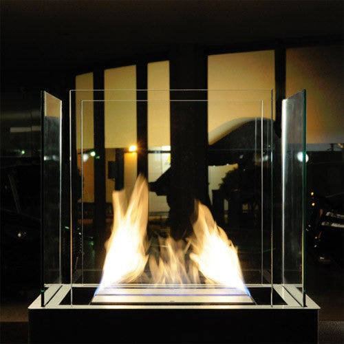 Top Flame 3 L schwarz gebürsteter Edelstahl Ethanolkamin - 551 k