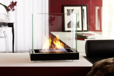 Top Flame 3 L schwarz gebürsteter Edelstahl Ethanolkamin - 551 k