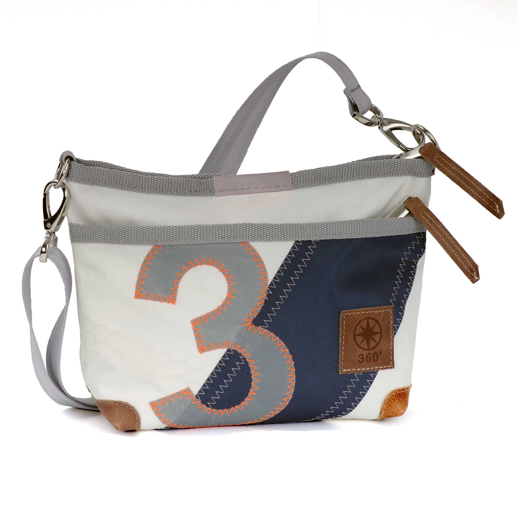 Handtasche Deern Lütt Segeltuch weiß-blau