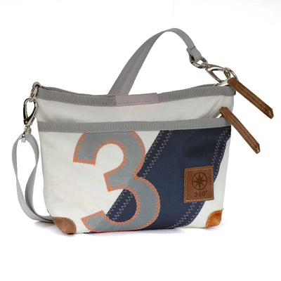 Handtasche Deern Lütt Segeltuch weiß-blau