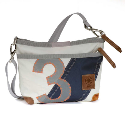 Handtasche Deern Lütt Segeltuch weiß-blau