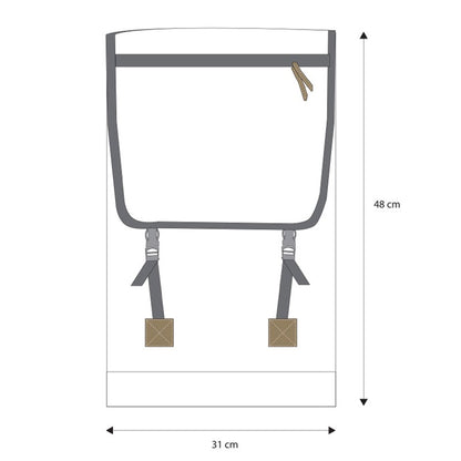 Rucksack Landgang Segeltuch weiß Zahl grau