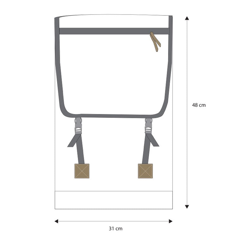 Rucksack Landgang Segeltuch weiß Zahl grau