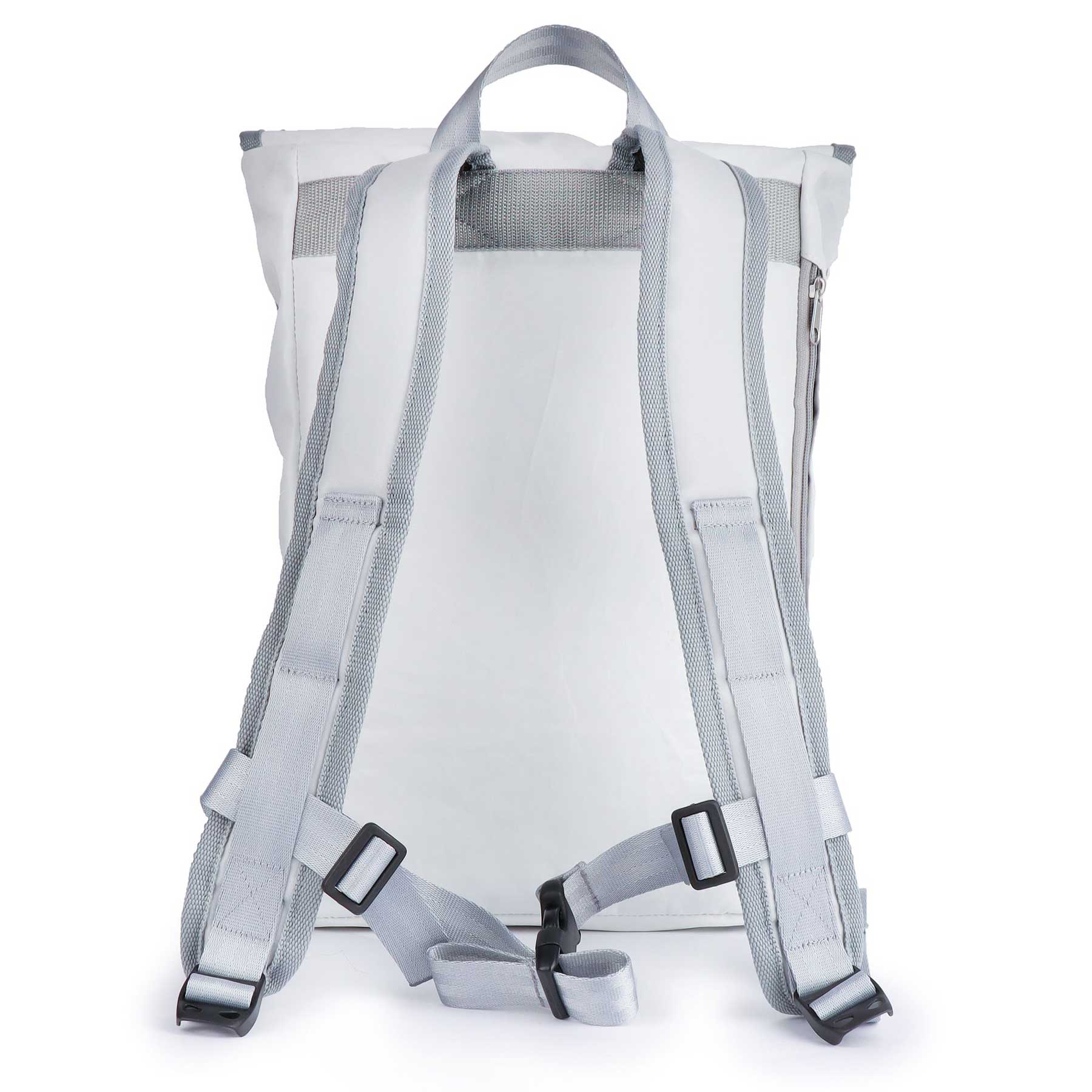 Rucksack Landgang Segeltuch weiß Zahl grau