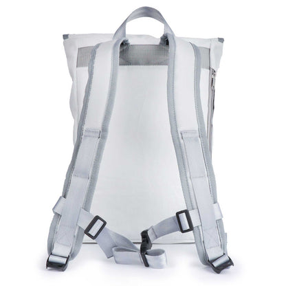 Rucksack Landgang Segeltuch weiß Zahl grau