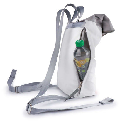 Rucksack Möwe Segeltuch weiß-grau Zahl blau