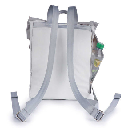 Rucksack Möwe Segeltuch weiß-grau Zahl blau