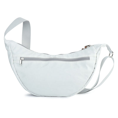 Roop L Moonbag Crossover Segeltuch Tasche Stencil weiss grau
