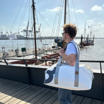 Sporttasche Kutter XL Zahl grau