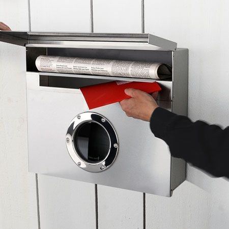 Briefkasten Edelstahl Letterman XXL mit verdecktem Zeitungsfach - 550