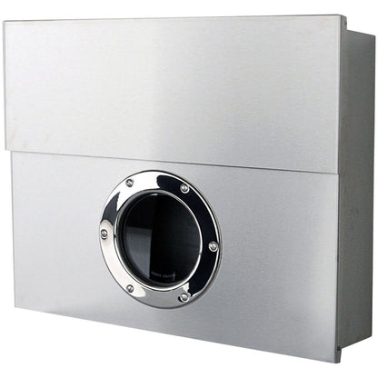 Letterman XXL Silber Briefkasten mit verdecktem Zeitungsfach - 550 c RAL 9006