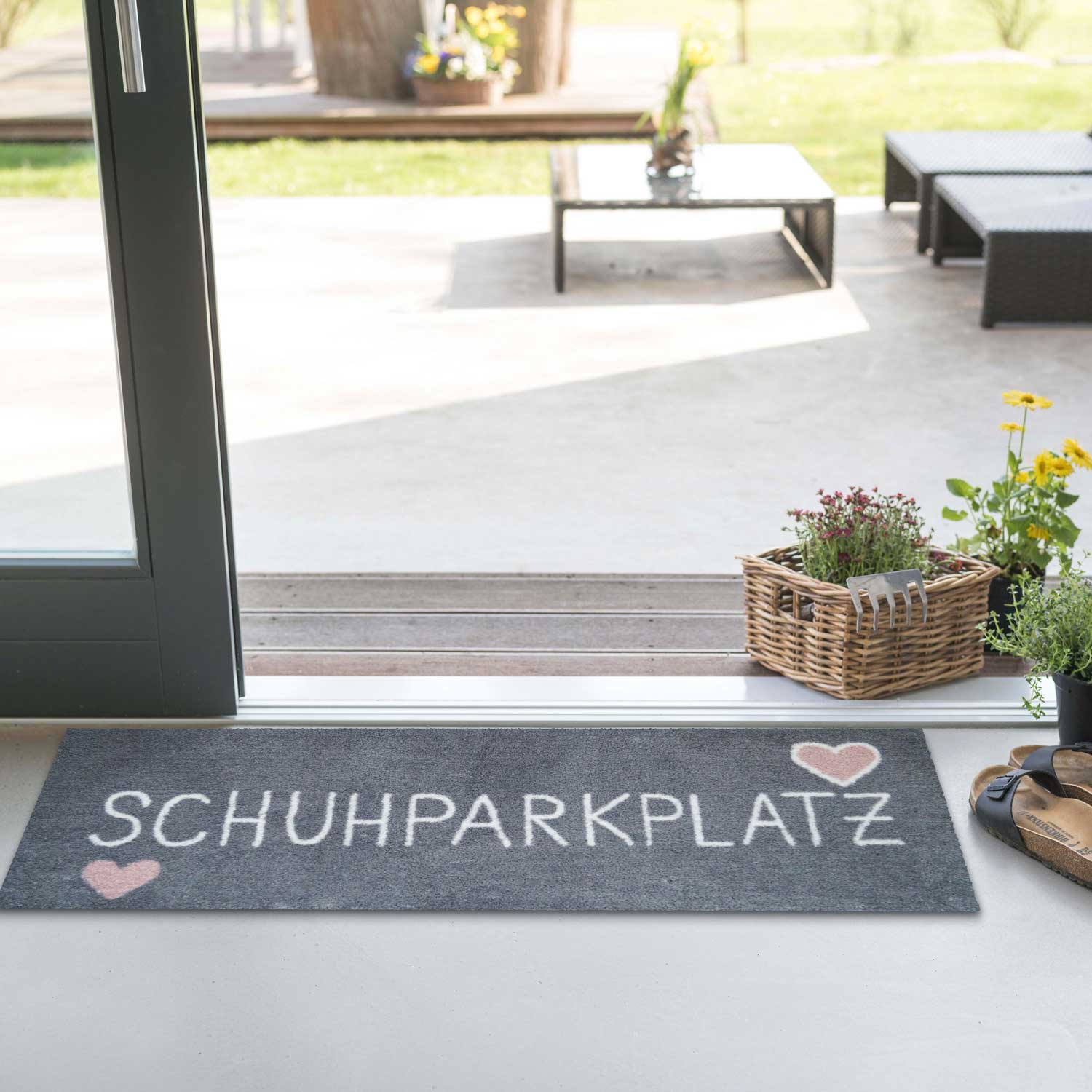 Läufer klein 35x100 Schuhparkplatz grau