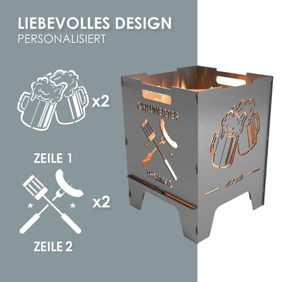 Feuertonne Grillmeister Geschenk für Grillfans