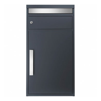 B-Ware Paketbriefkasten PBox 65F anthrazit Feinstruktur matt RAL 7016 Design-Paketkasten modern