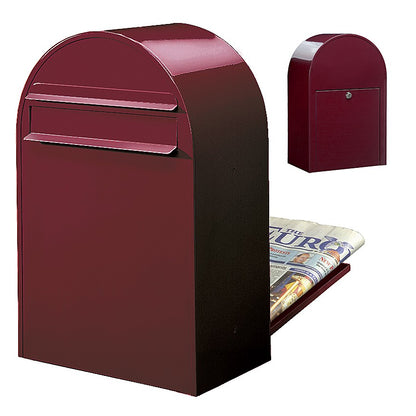 Zaunbriefkasten Classic B RAL 3005 bordeauxrot