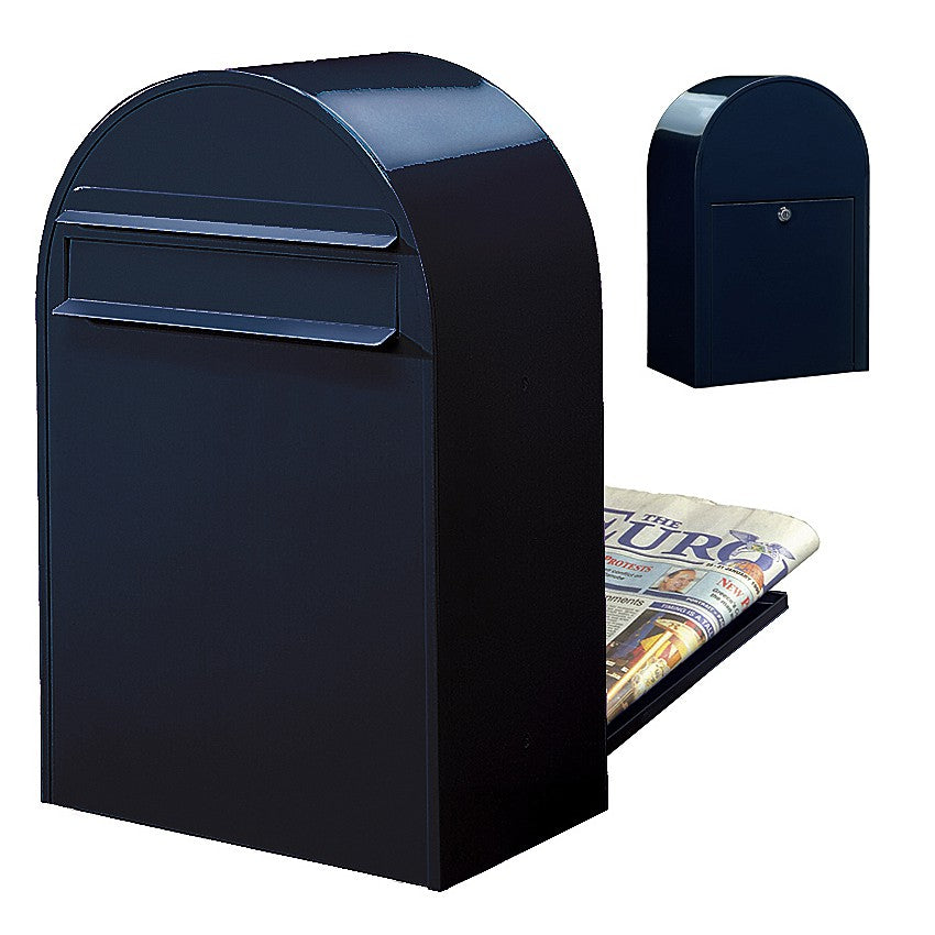 Zaunbriefkasten Classic B RAL 5004 schwarzblau