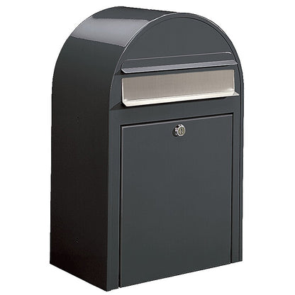 Briefkasten Classic RAL 7016 grau, Briefeinwurf Edelstahl