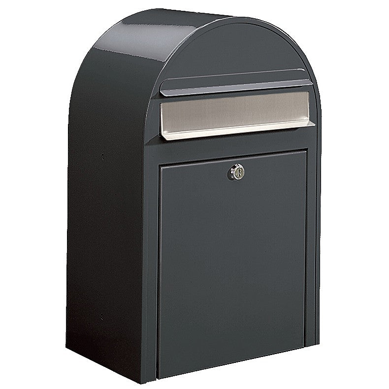 Briefkasten Classic RAL 7016 grau, Briefeinwurf Edelstahl