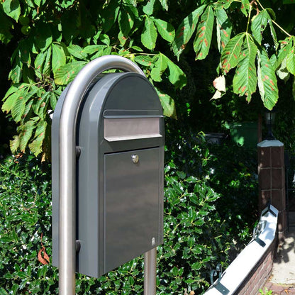 Briefkasten Classic S RAL 7016 grau Briefeinwurf Edelstahl