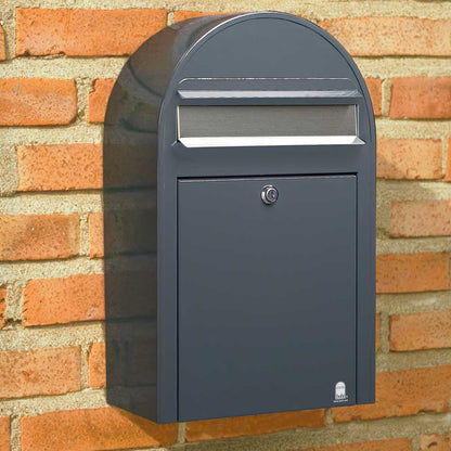 Briefkasten Classic S RAL 7016 grau Briefeinwurf Edelstahl