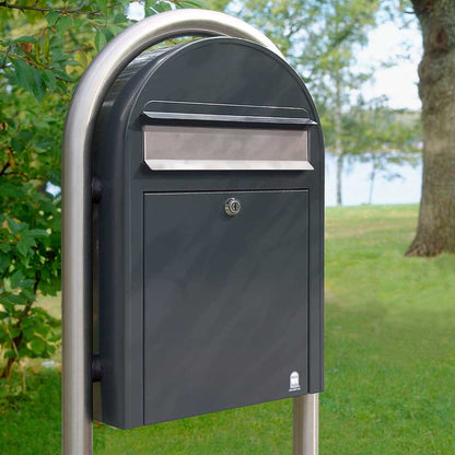 Briefkasten Classic S RAL 7016 grau Briefeinwurf Edelstahl