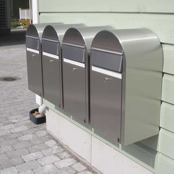 Briefkasten Grande COL 6064 schwarzgrün, Briefeinwurf Edelstahl