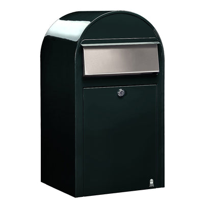 Briefkasten Grande COL 6064 schwarzgrün, Briefeinwurf Edelstahl