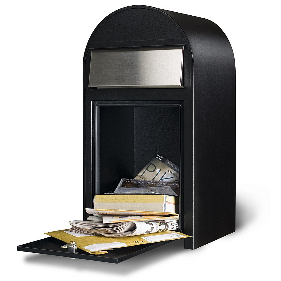 Briefkasten Grande RAL 3001 rot, Briefeinwurf Edelstahl