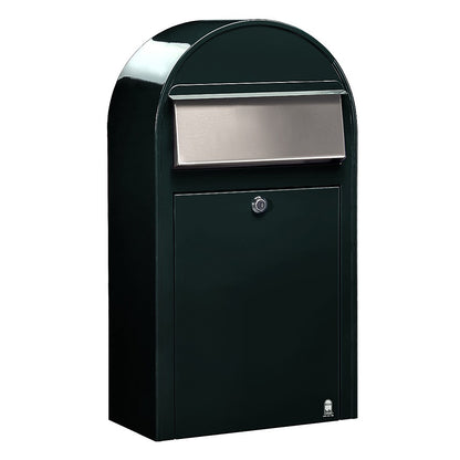 Briefkasten Grande S COL 6064 schwarzgrün, Briefeinwurf Edelstahl