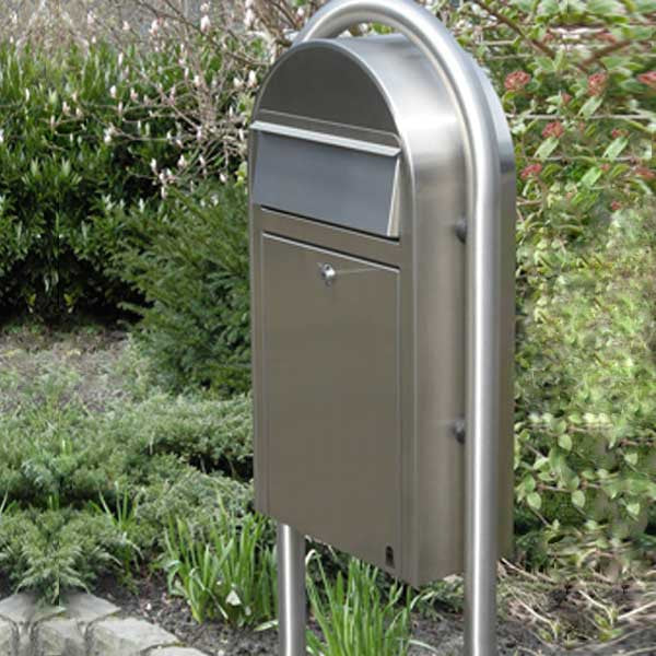 Briefkasten Grande S COL 6064 schwarzgrün, Briefeinwurf Edelstahl