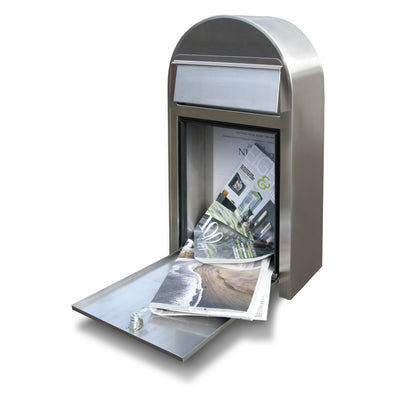 Briefkasten Grande S RAL 3001 rot, Briefeinwurf Edelstahl
