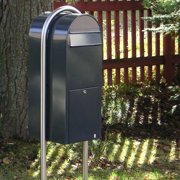 Briefkasten Jumbo RAL 3005 bordeauxrot, Briefeinwurf Edelstahl