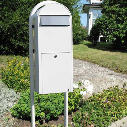 Briefkasten Jumbo RAL 5004 schwarzblau, Briefeinwurf Edelstahl