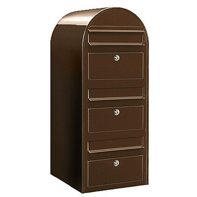 Briefkasten Trio RAL 8017 braun