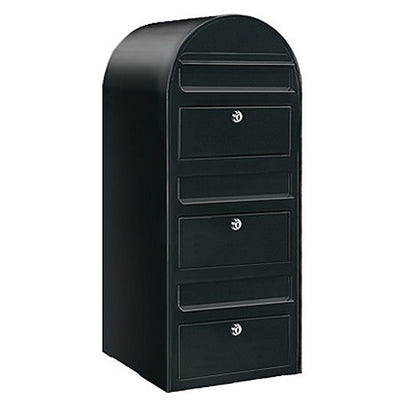 Briefkasten Trio RAL 9005 strukturschwarz