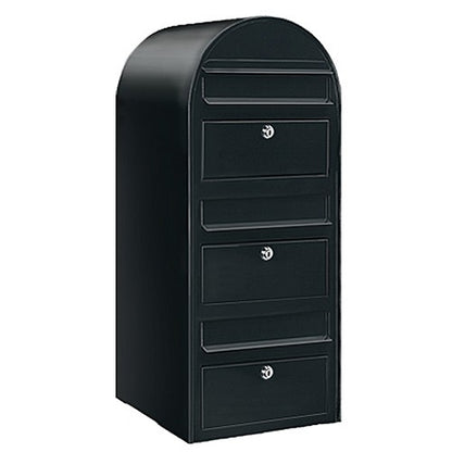 Briefkasten Trio RAL 9005 strukturschwarz