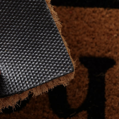 Kokosmatte Hello Goodbye, rutschfest dank PVC-Beschichtung 