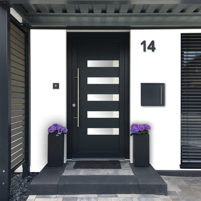 Qualitäts-Wandbriefkasten anthrazit - hochwertig, rostfrei und einfach zu bedienen