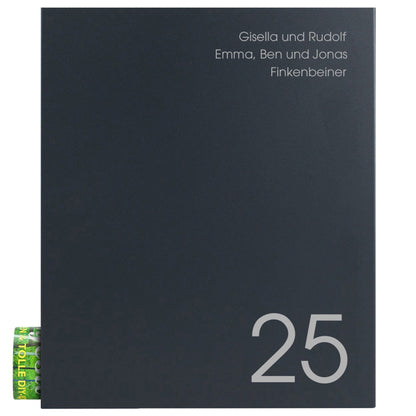 Briefkasten Box 111 Nf71a anthrazit personalisiert