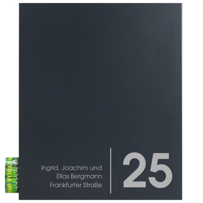 Briefkasten Box 111 Nf72a anthrazit personalisiert