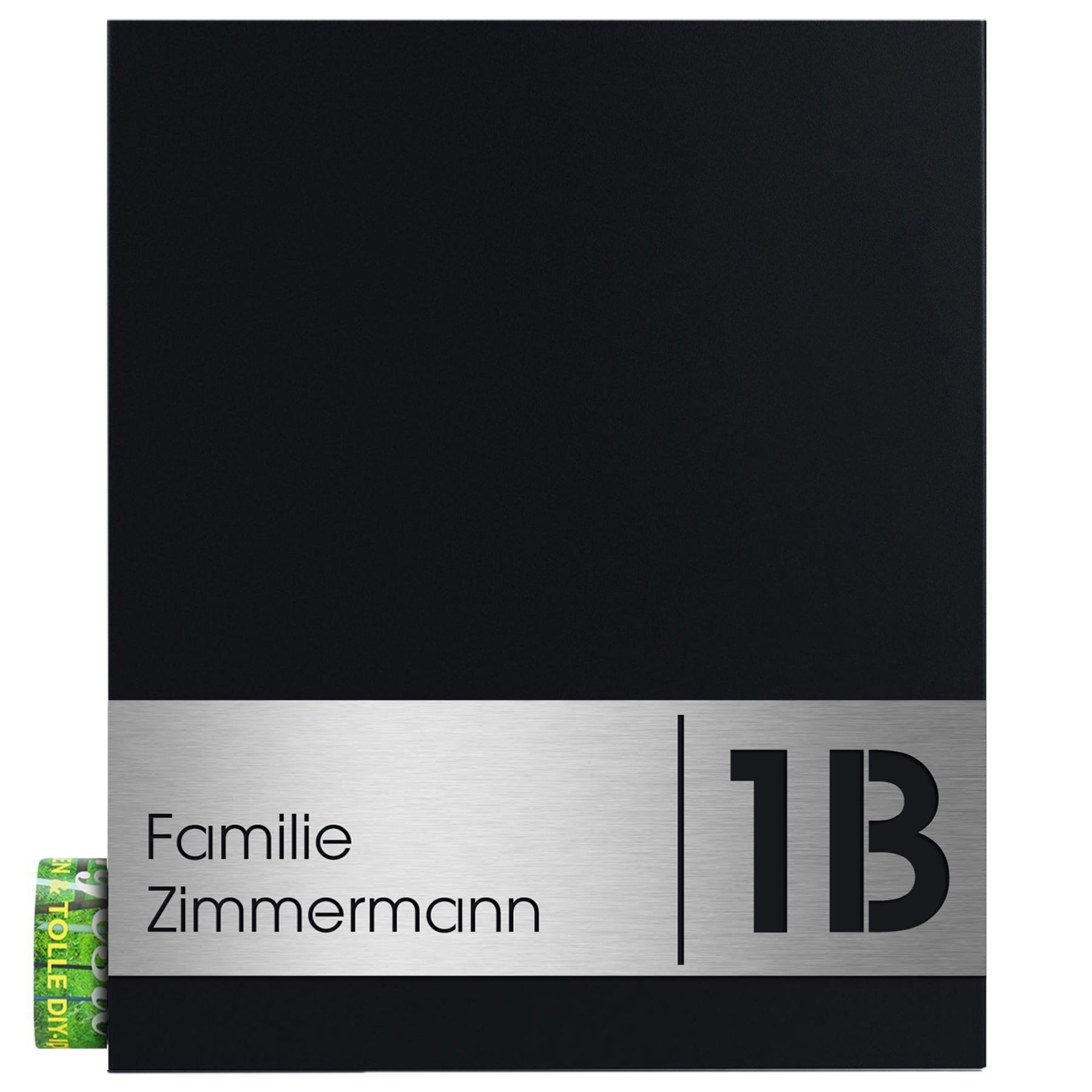 Briefkasten Box 111 Stick330 schwarz personalisiert